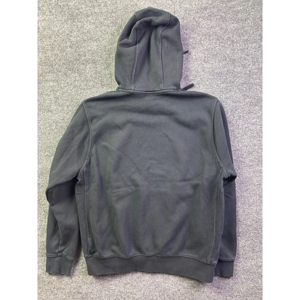 Nike Hoodie Mens‎ Medium Black Retro Patch Logo Fleece Pullover Sweatshirt
